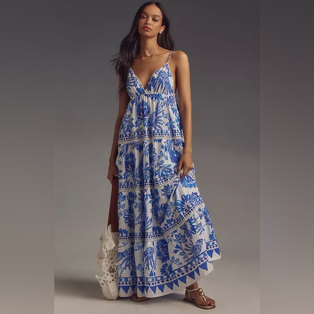 FARM Rio Flowerful Birds Maxi Dress